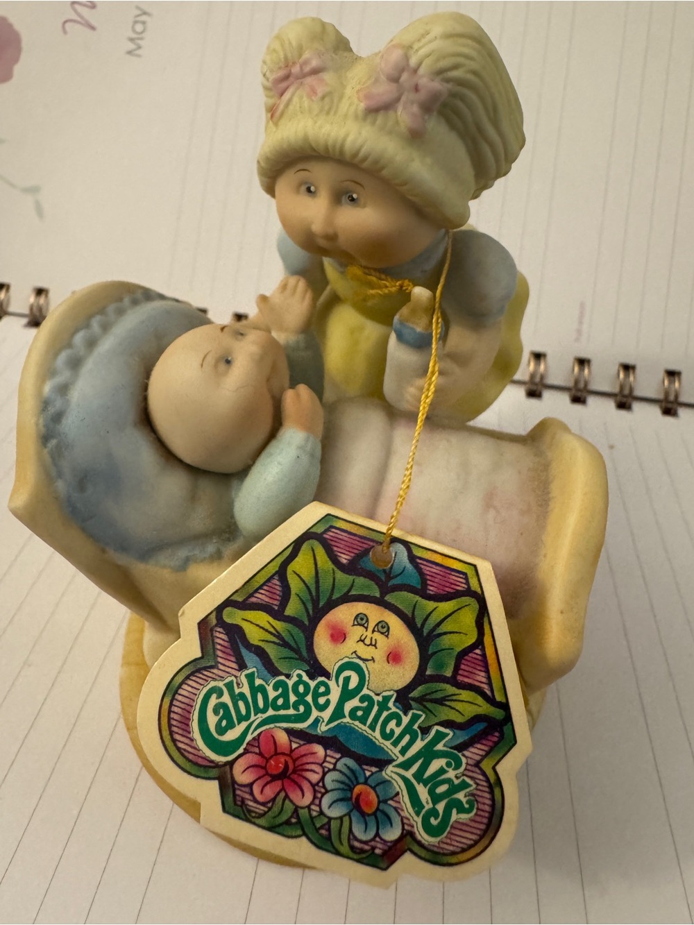 Cabbage Patch Kids Yellow & Blue Nursery Figurine